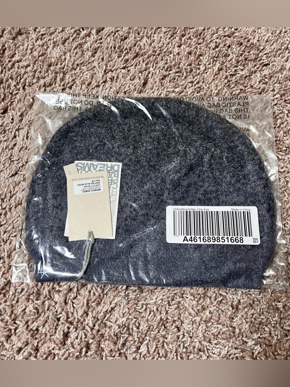 Barefoot Dreams CozyChic Lite Confetti Beanie - Deep Sea Blue Indigo